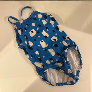 Blue Polka Dot Swimsuit